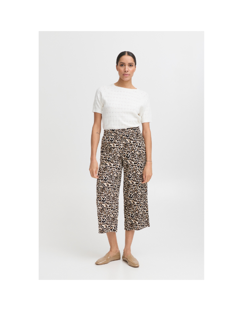 b.young Falakka Crop Pant in Leopard by b.young