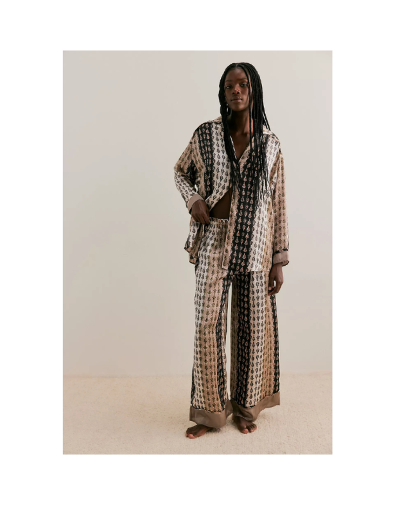 Free People Dreamy Days Pajama Set in Neutral Combo by Free People