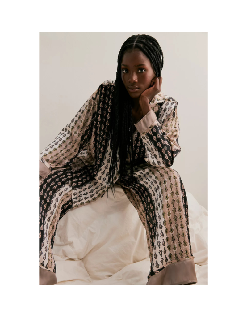 Free People Dreamy Days Pajama Set in Neutral Combo by Free People