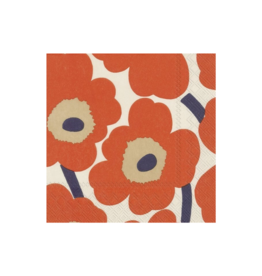 UNIKKO Cream Red Marimekko Cocktail Napkins