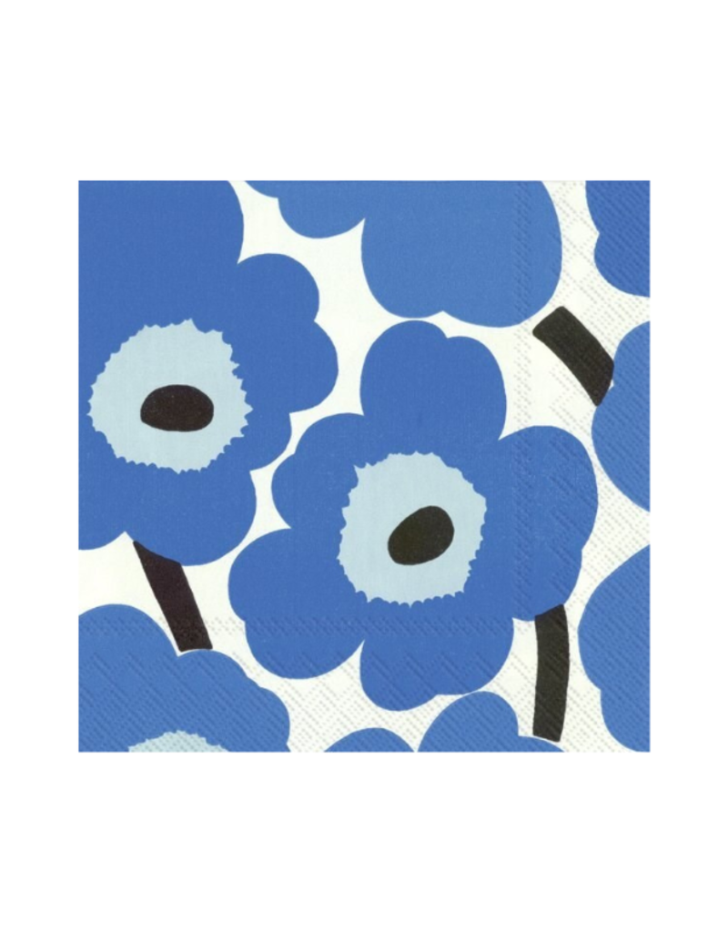 UNIKKO Blue Marimekko Cocktail Napkins