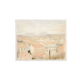 Celadon Art Raw Canvas Series - View from the Balcony 12"x10"