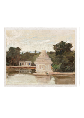 Celadon Art Raw Canvas Series - Temple 12"x10"