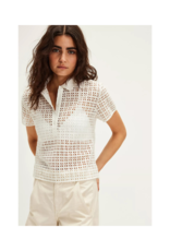 Free People Anna Eyelet Top in Clean Ivory by Free People