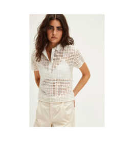 Free People Anna Eyelet Top in Clean Ivory by Free People
