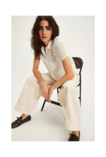 Free People Anna Eyelet Top in Clean Ivory by Free People
