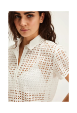 Free People Anna Eyelet Top in Clean Ivory by Free People