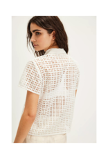 Free People Anna Eyelet Top in Clean Ivory by Free People