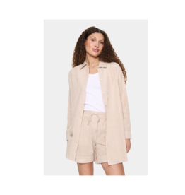 Saint Tropez Kira Button Down Shirt in Brown Sugar by Saint Tropez