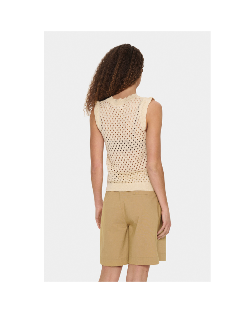 Saint Tropez Keiry Knit Vest in Creme by Saint Tropez