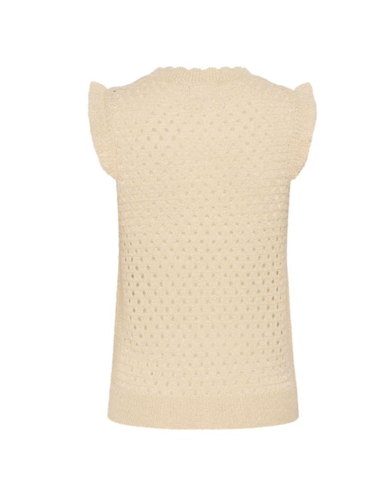 Saint Tropez Keiry Knit Vest in Creme by Saint Tropez