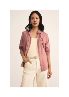 Z Supply The Perfect Linen Top in Pink Smoke by Z Supply