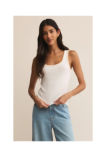 Z Supply Jaidynn Rib Tank in White by Z Supply