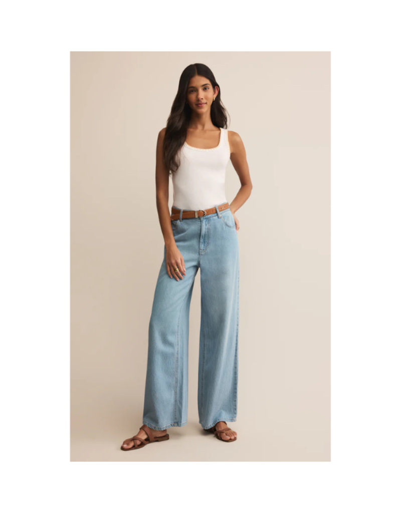 Z Supply Jaidynn Rib Tank in White by Z Supply