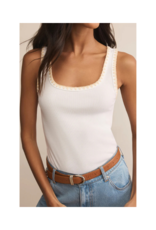 Z Supply Jaidynn Rib Tank in White by Z Supply