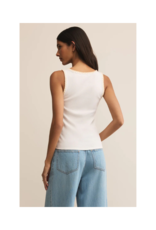 Z Supply Jaidynn Rib Tank in White by Z Supply