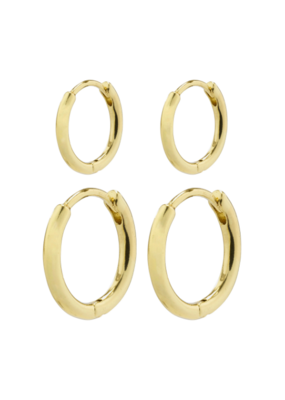 PILGRIM Ariella 2-in-1 Hoop Earrings in Gold by Pilgrim
