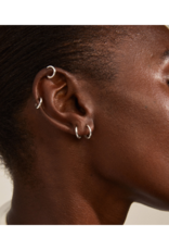 PILGRIM Ariella 2-in-1 Hoop Earrings in Silver by Pilgrim