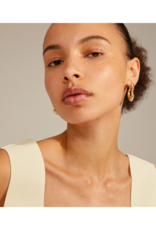 PILGRIM Loulia Wavy Hoop Earrings in Gold by Pilgrim