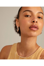 PILGRIM Pilgrim Loulia Wavy Hoop Earrings Silver