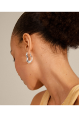 PILGRIM Pilgrim Loulia Wavy Hoop Earrings Silver