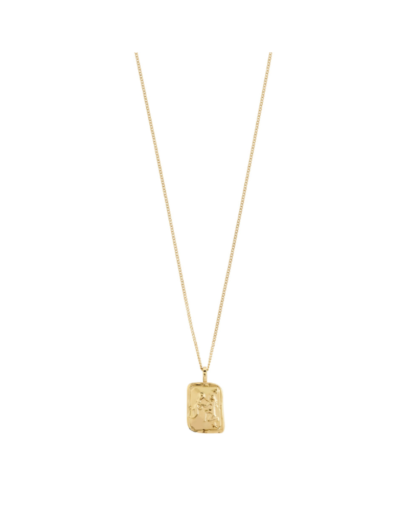 PILGRIM Waterproof Zodiac Necklace in Gold by Pilgrim