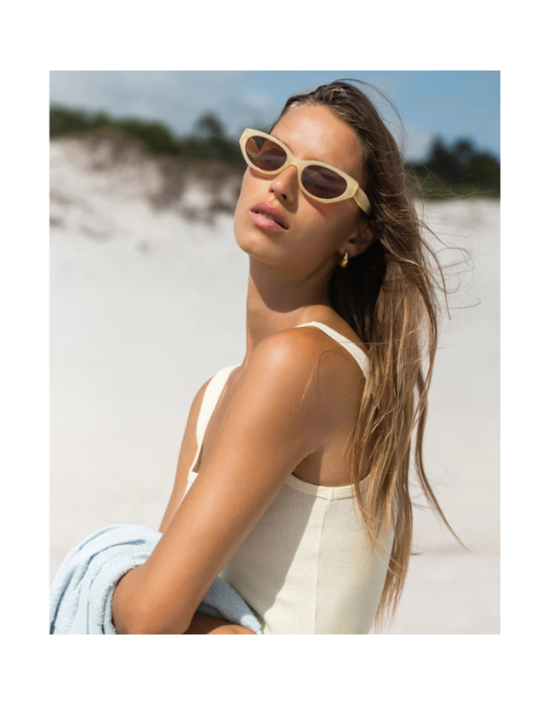 Z Supply Heatwave Sunglasses in Lemoncello Brown by Z Supply