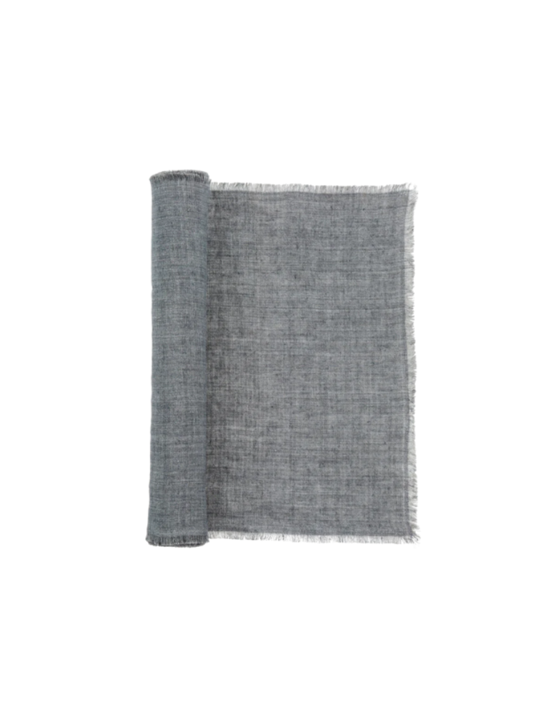 Indaba Trading Lina Linen Runner in Steel Grey