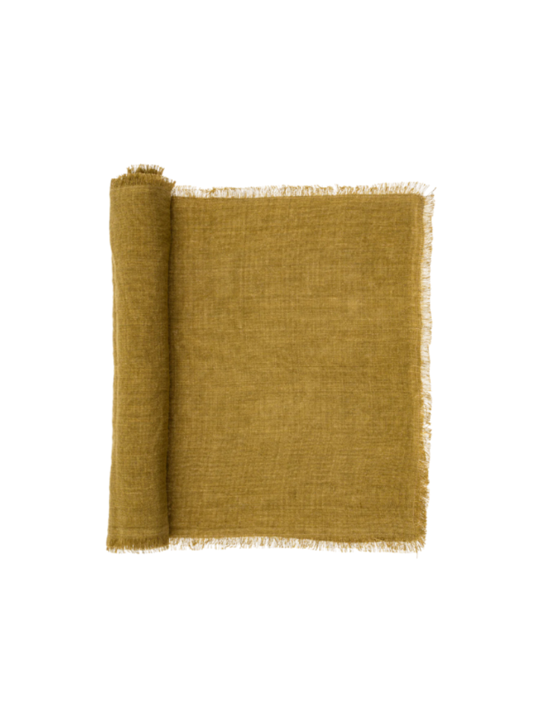 Indaba Trading Lina Linen Runner Cumin