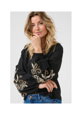 Cream Jessica Blouse in Pitch Black by Cream
