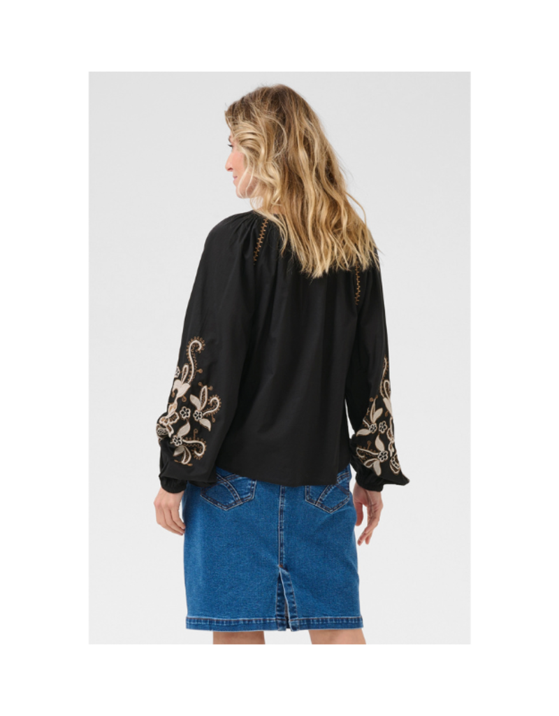Cream Jessica Blouse in Pitch Black by Cream