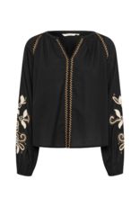Cream Jessica Blouse in Pitch Black by Cream