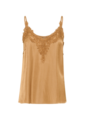 Cream Anna Camisole Top in Tobacco Brown by Cream