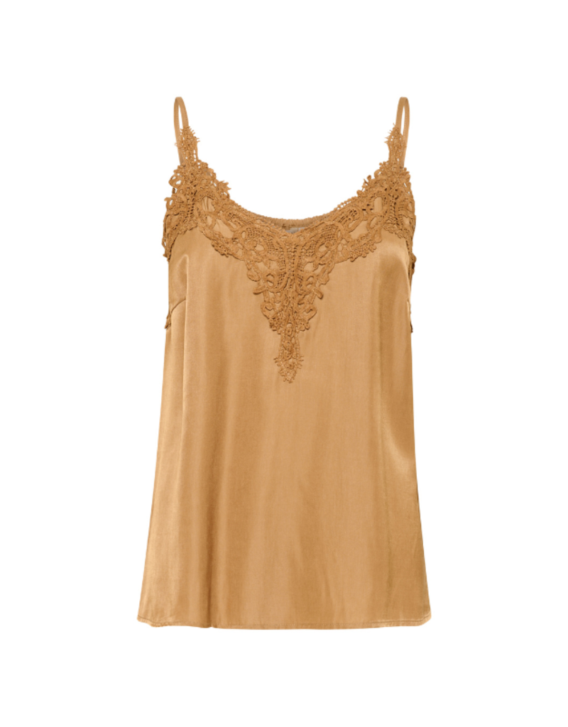 Cream Anna Camisole Top in Tobacco Brown by Cream