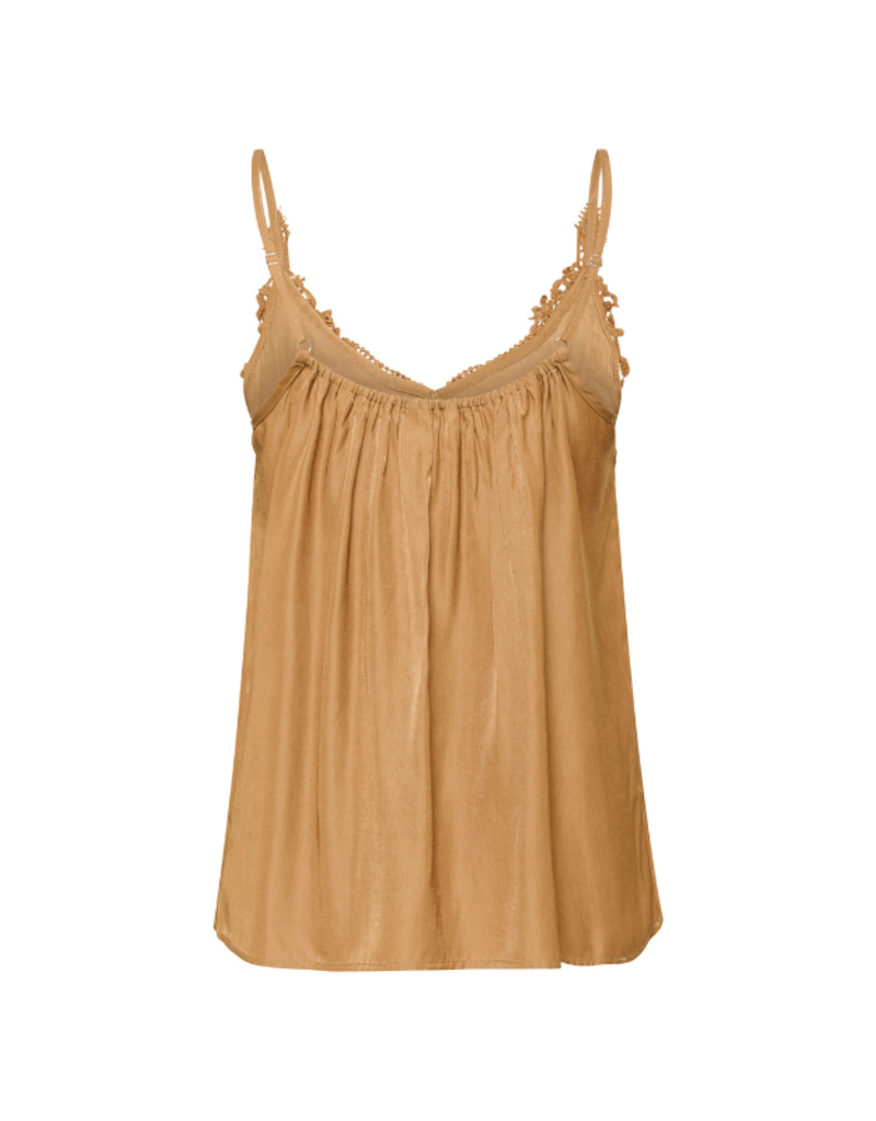 Cream Anna Camisole Top in Tobacco Brown by Cream