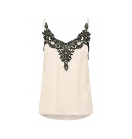 Cream Anna Camisole Top in Cream & Black by Cream