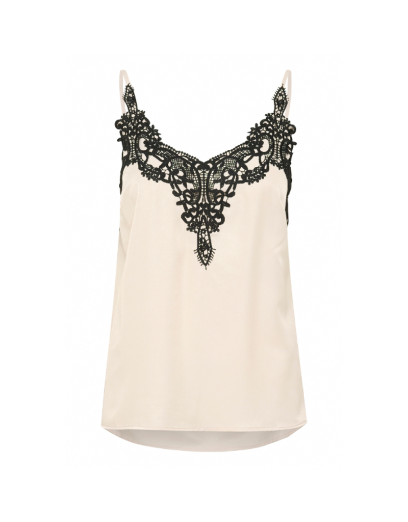 Cream Anna Camisole Top in Cream & Black by Cream