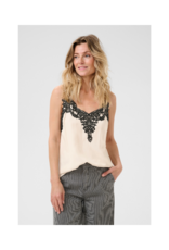 Cream Anna Camisole Top in Cream & Black by Cream
