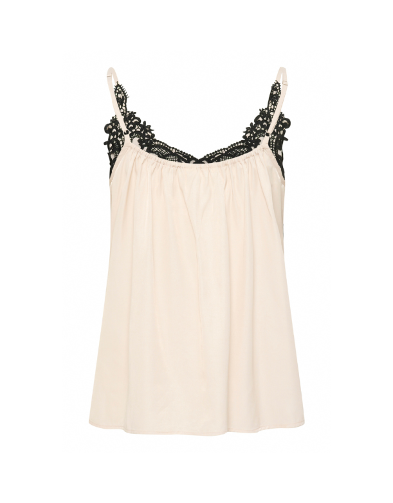 Cream Anna Camisole Top in Cream & Black by Cream