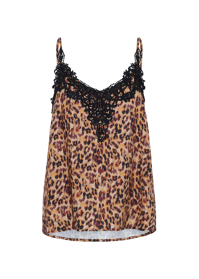 Cream Anne Camisole Top in Leopard by Cream