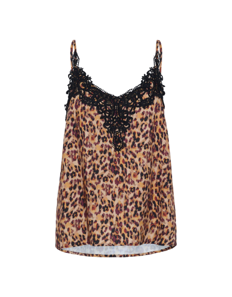 Cream Anne Camisole Top in Leopard by Cream