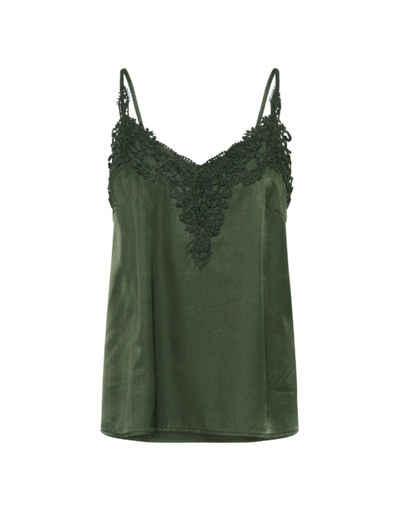 Cream Anna Camisole Top in Rifle Green by Cream