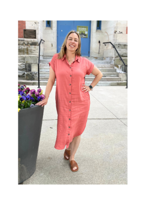 b.young Falakka Shirt Dress in Mahogany by b.young
