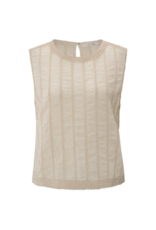 YAYA Embroidered Singlet Tank in Off White by YAYA