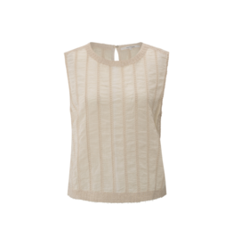 YAYA Embroidered Singlet Tank in Off White by YAYA