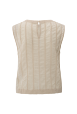YAYA Embroidered Singlet Tank in Off White by YAYA