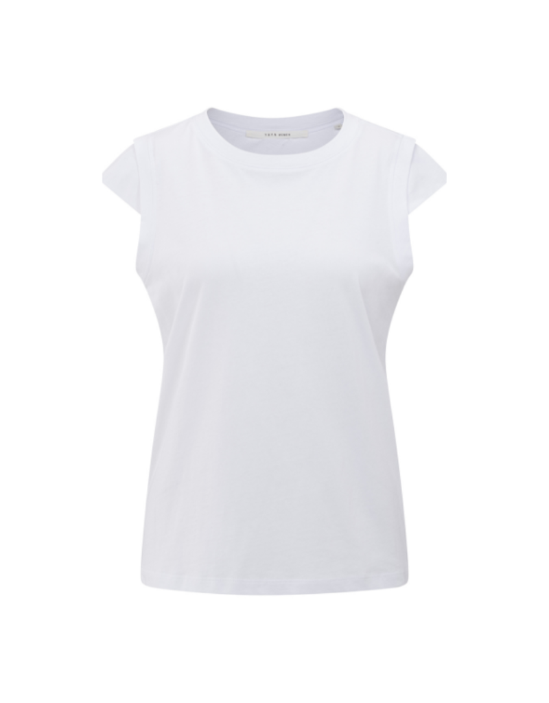 YAYA Sleeveless Top in Pure White by YAYA