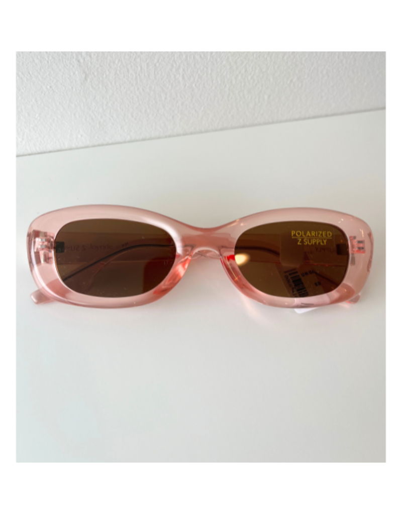 Z Supply Joyride Sunglasses in Pink Lemonade Brown by Z Supply