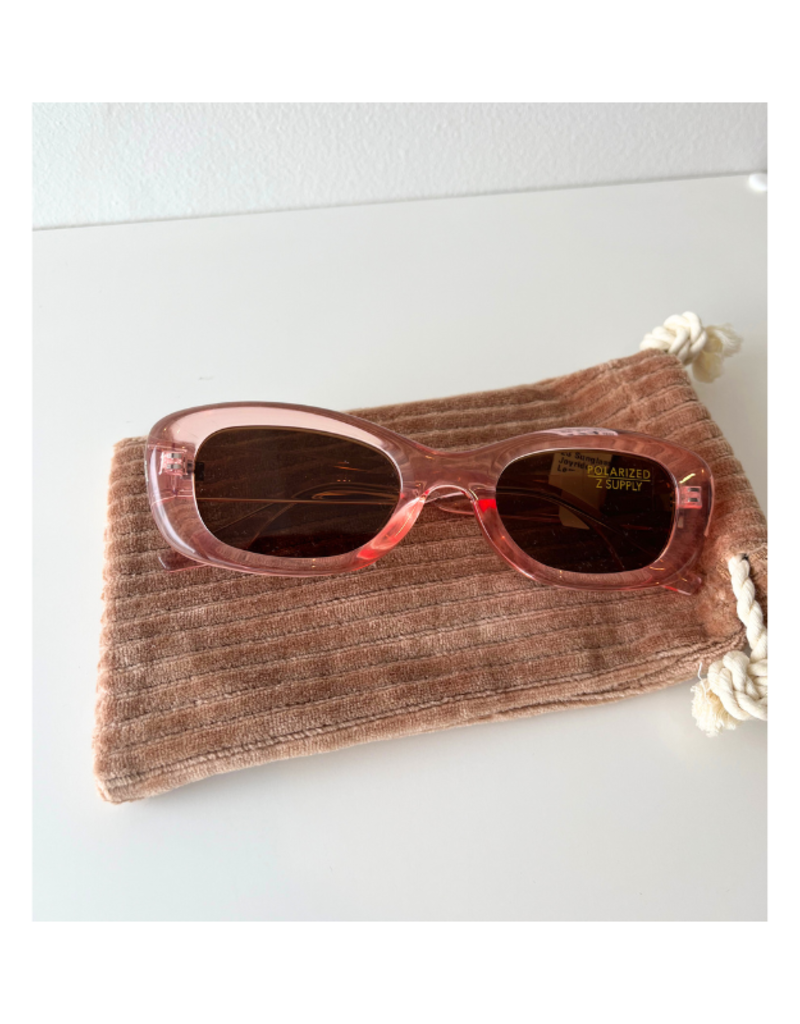 Z Supply Joyride Sunglasses in Pink Lemonade Brown by Z Supply