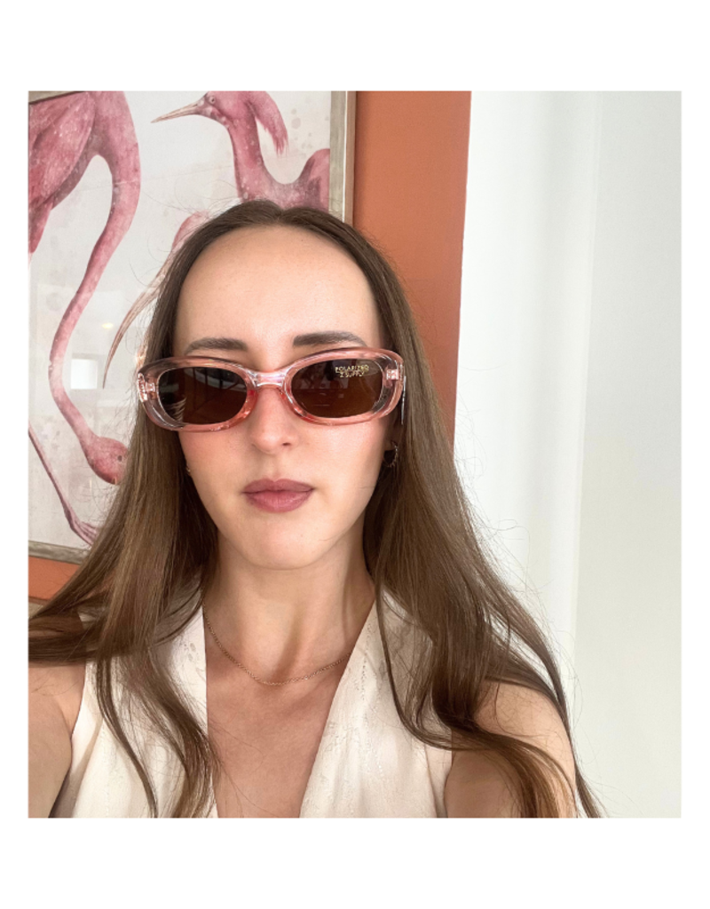 Z Supply Joyride Sunglasses in Pink Lemonade Brown by Z Supply